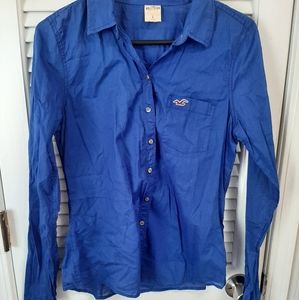 Hollister Long Sleeve Button Up Shirt Size Large